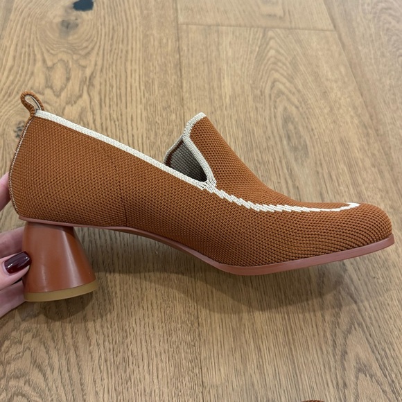 Vivaia Quinn Square-Toe Patterned Heels - 38.5 - Like New - Picture 4 of 7